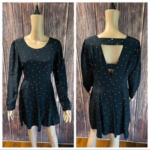 mini black open back dress Black Open Knit Cover Up Dress - Mini Dresses
